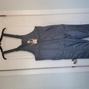 Mens ski bibs; size L; gray